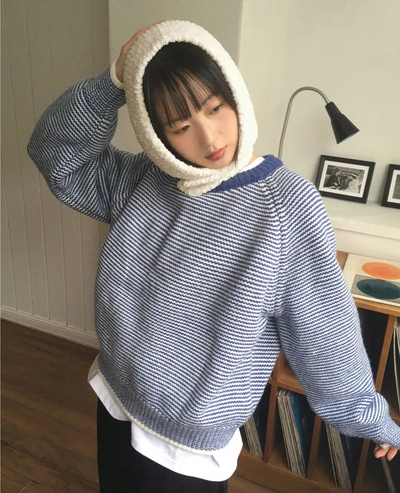 Tumble Wool Poggle Button Balaclava