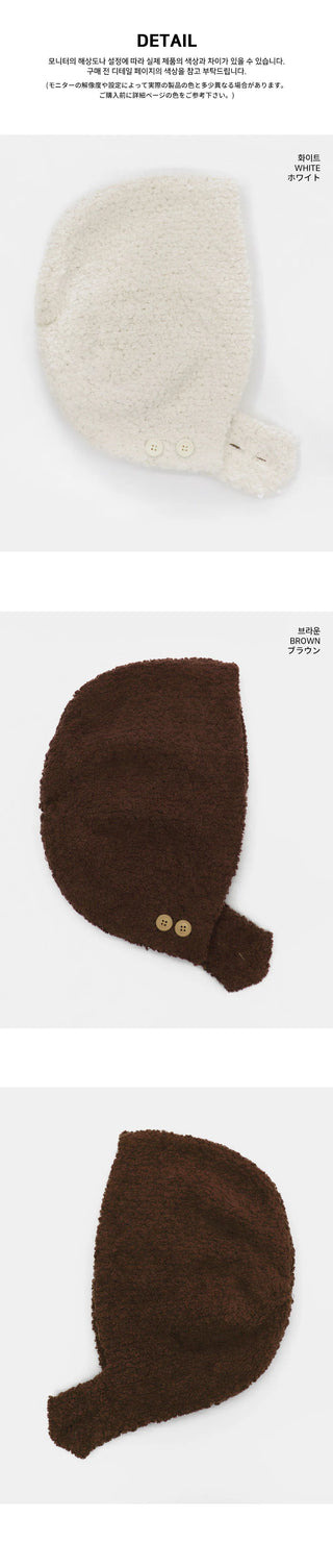 Tumble Wool Poggle Button Balaclava