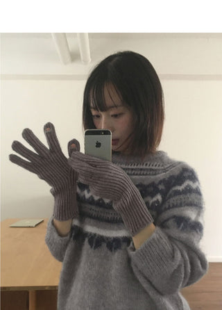 Renti Wool Angora Nordic Jacquard Knitwear
