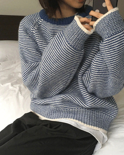 Benin Stripe Round Knitwear
