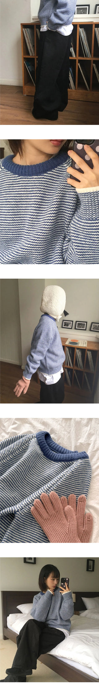 Benin Stripe Round Knitwear