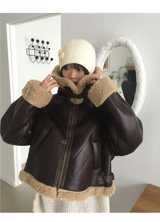 Stack Overfit Belt Fur Leather Shearling