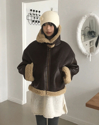 Stack Overfit Belt Fur Leather Shearling