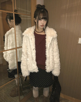 Leon Kara quilted fur half jacket