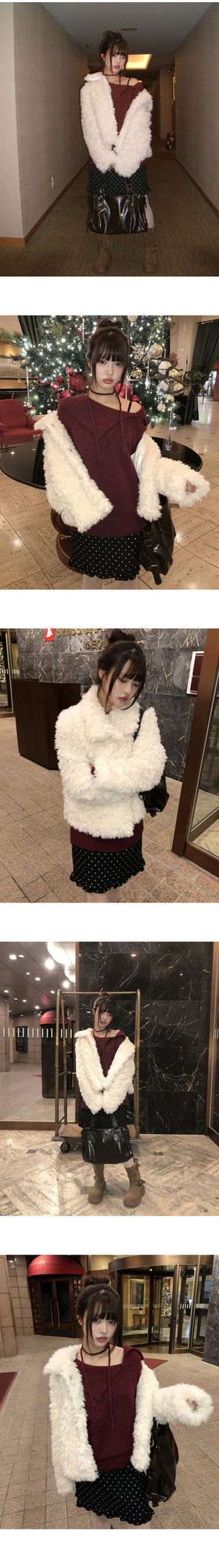 Leon Kara quilted fur half jacket