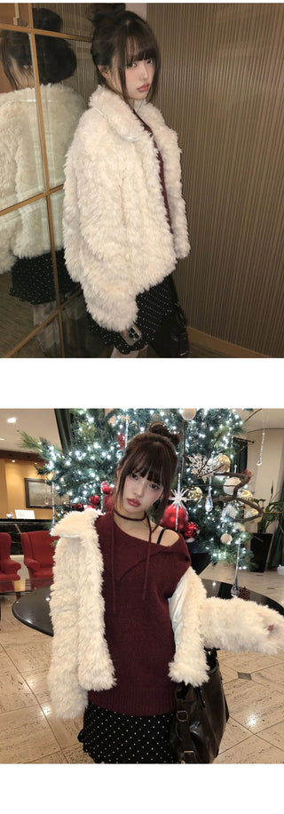 Leon Kara quilted fur half jacket