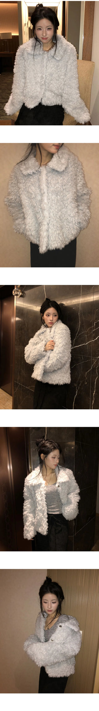 Leon Kara quilted fur half jacket