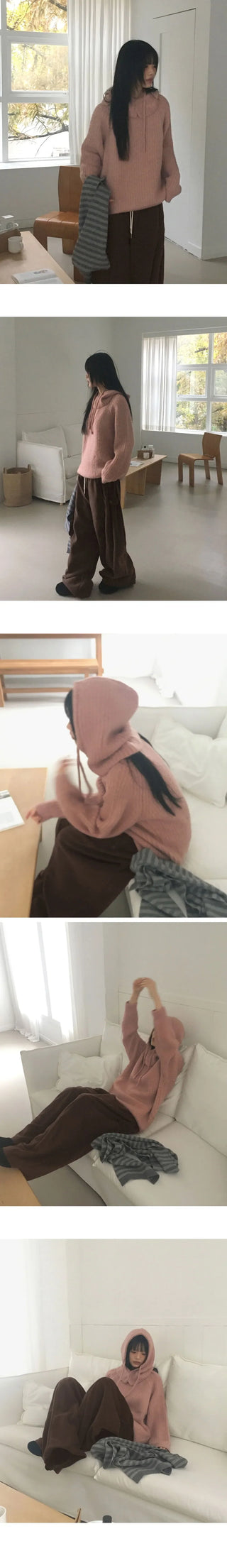 Beto Wool Avan Loose-fit Round Knitwear Set