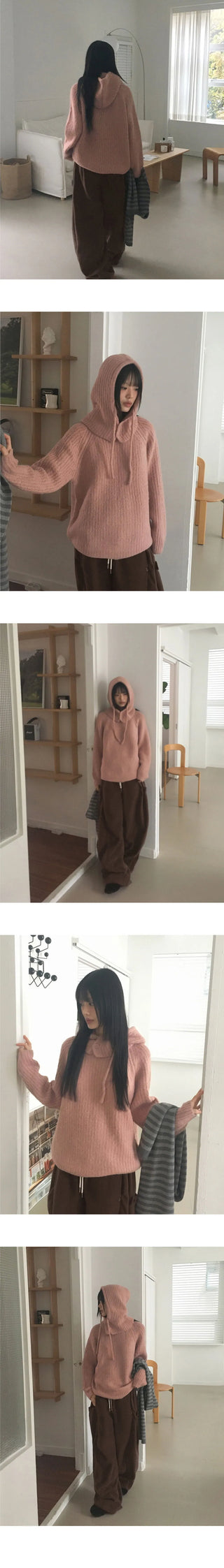 Beto Wool Avan Loose-fit Round Knitwear Set