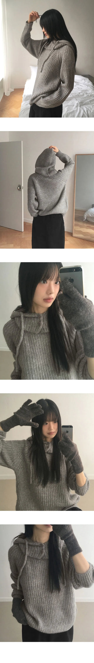Beto Wool Avan Loose-fit Round Knitwear Set