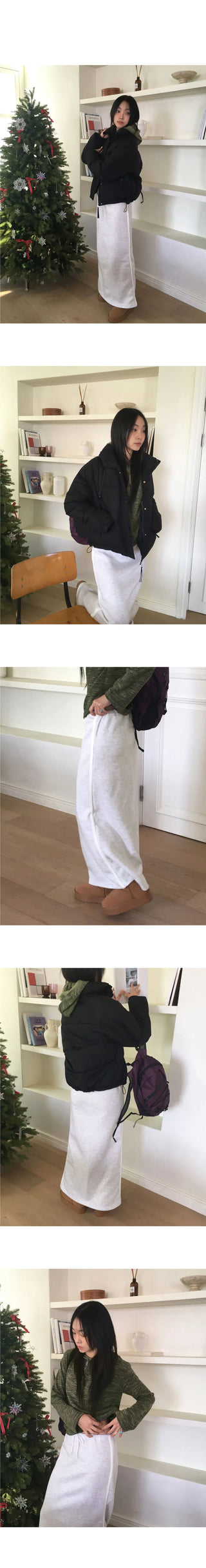 Ruhi Angora Lined Zuri Maxi Long Skirt