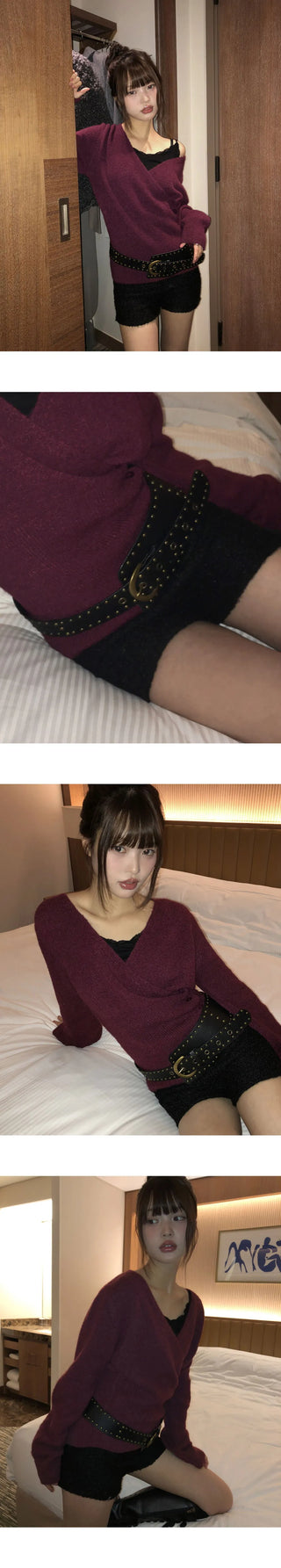 Damier Vintage Studded Leather Belt