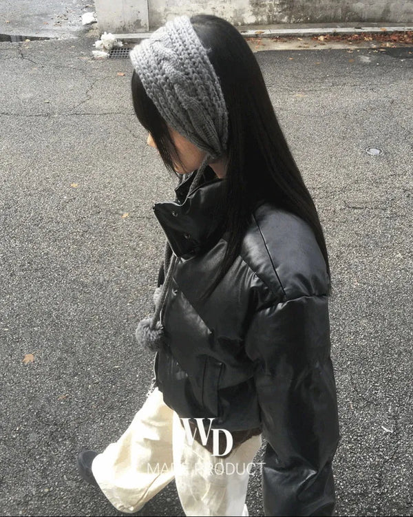 Miley Leather Pigment Faded Two Way Wellon Short Padding