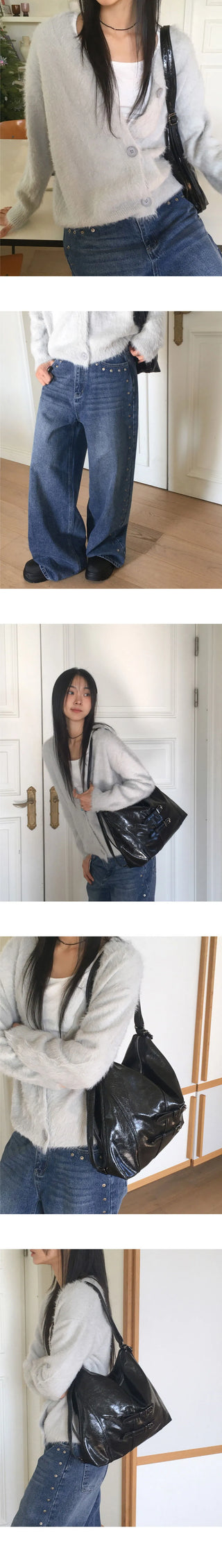 Moselle Wool Angora Boxy Overfit Cardigan