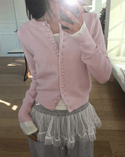 Poan Bean Button Knitwear Cardigan