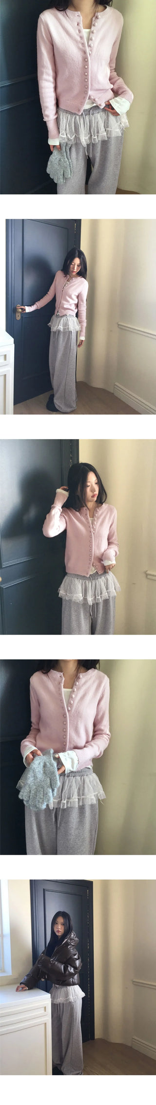 Poan Bean Button Knitwear Cardigan