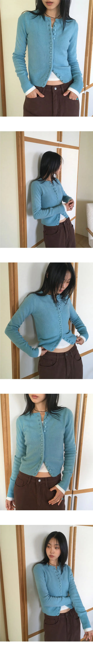 Poan Bean Button Knitwear Cardigan
