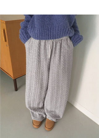 Soto Knitwear Quilted Twisted Pants