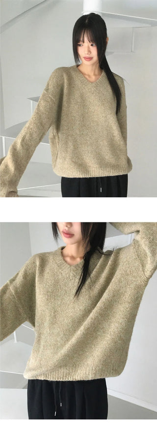 Onne Alpaca Wool Bocashi V-Neck Knitwear