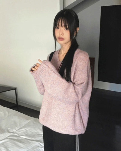 Onne Alpaca Wool Bocashi V-Neck Knitwear
