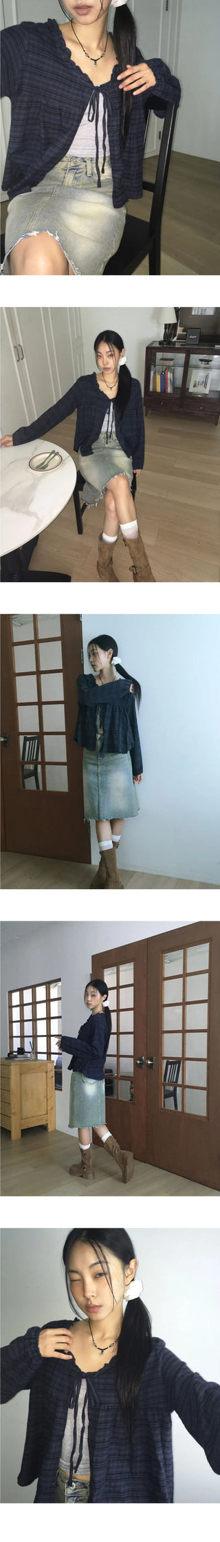 Hazel Vintage Surgical Denim Midi Skirt