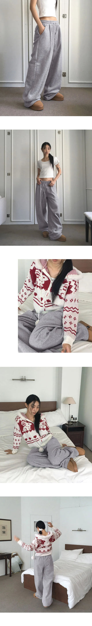 Mirop One-Tuck Hoody Two-Way Wide Pants