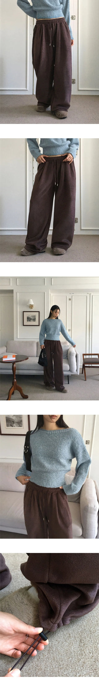 Mirop One-Tuck Hoody Two-Way Wide Pants