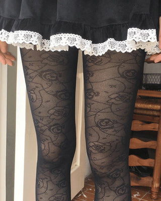 Paz Rose Flower Sheer Panty Stockings