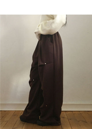 Super Rivet Pleated Pin Tuck Juri Pants