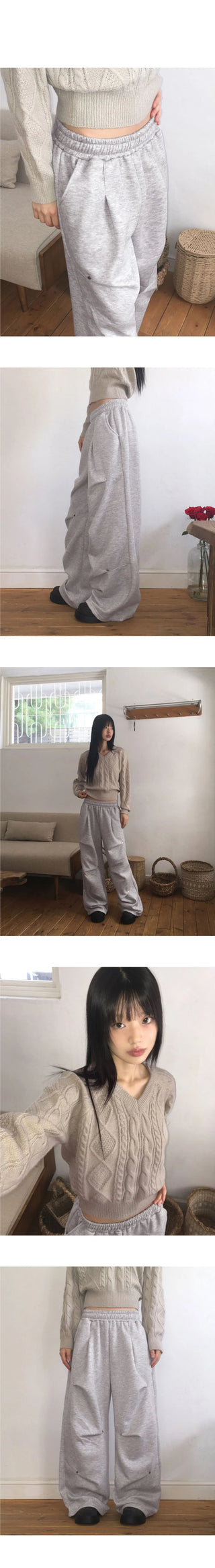 Super Rivet Pleated Pin Tuck Juri Pants