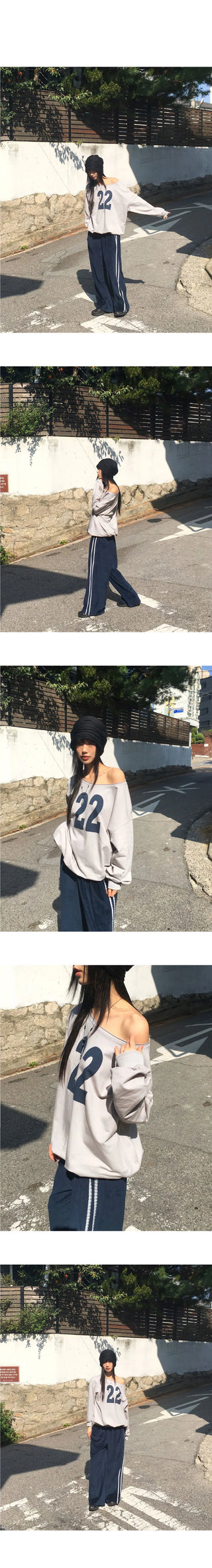 Tutuoz One Off Shoulder Y2K Sweatshirt