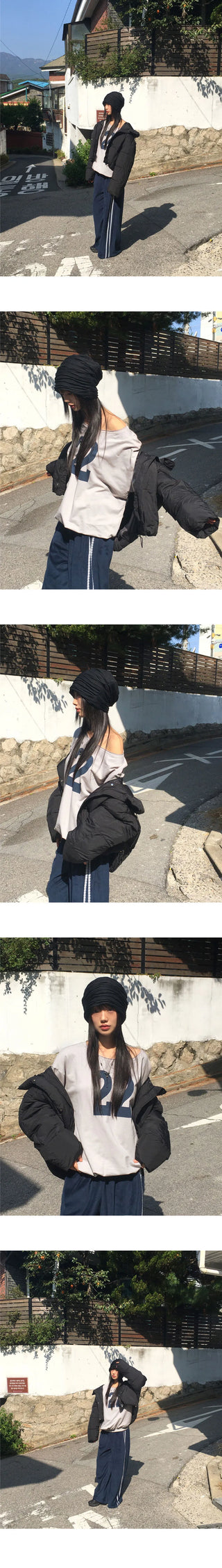 Tutuoz One Off Shoulder Y2K Sweatshirt