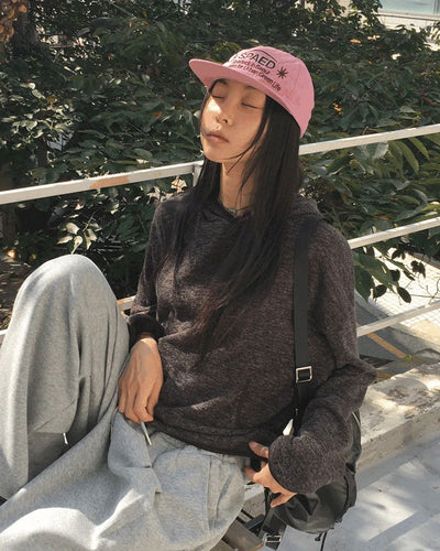 Mider Bocashi Color Loose-fit Hooded Knitwear