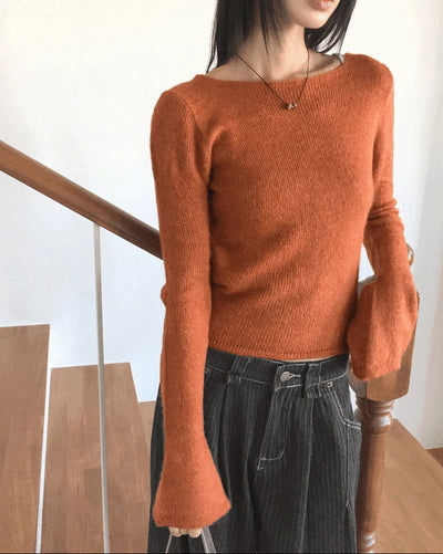 MOHAIR WOOL INSIDE LONG-SLEEVE Knitwear