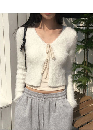 Lupine Angora Fur Team Two Button V-Neck