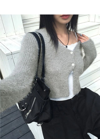 Lupine Angora Fur Team Two Button V-Neck