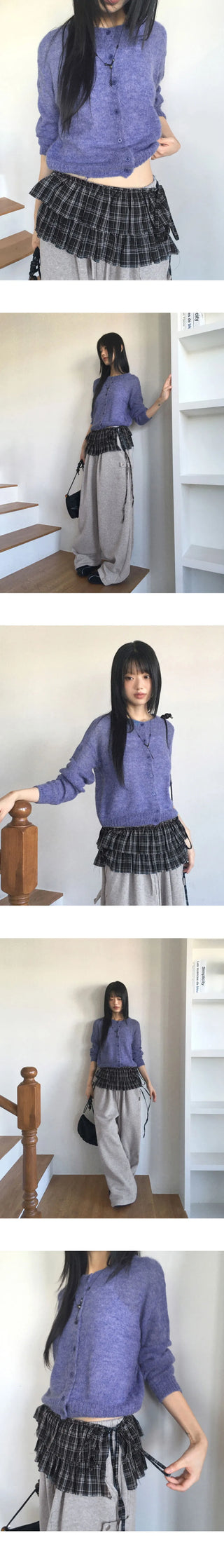 Momen Alpaca Wool Knitwear Round Cardigan