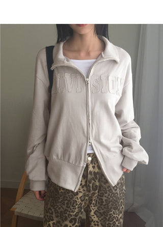 Bizen Lettering Patch Track Two Way Zuri Zip Up