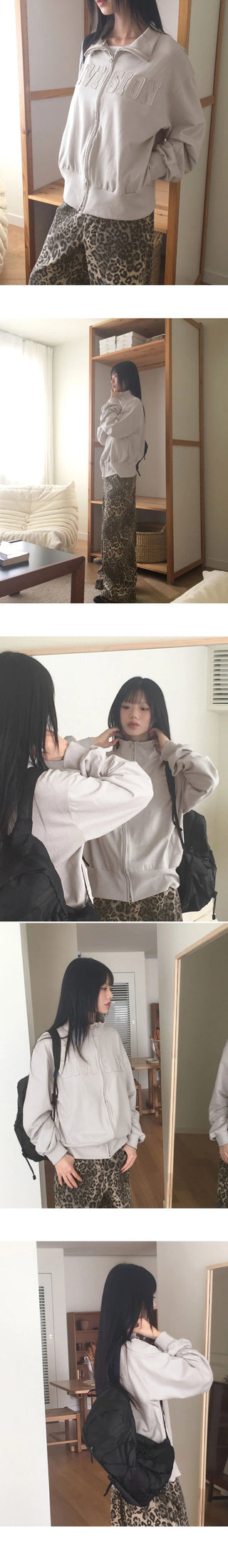 Bizen Lettering Patch Track Two Way Zuri Zip Up