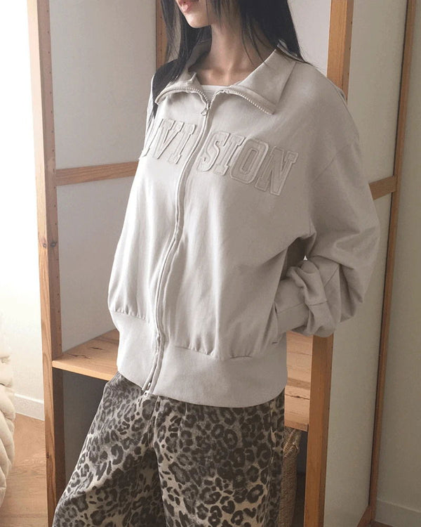 Bizen Lettering Patch Track Two Way Zuri Zip Up