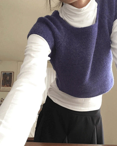 Bren Cap Sleeve Crop Short Sleeve Knitwear