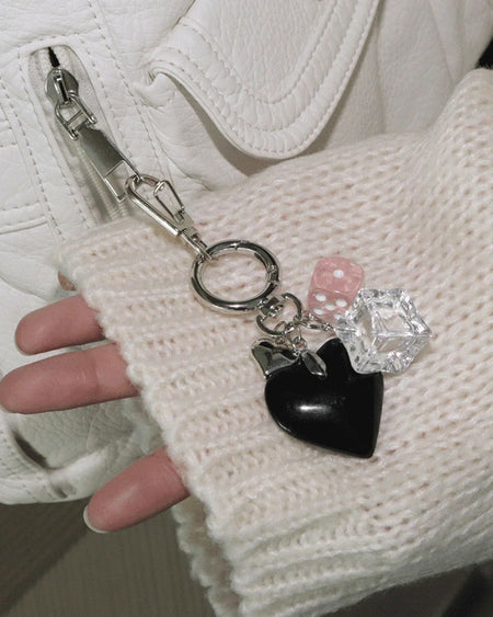 Pinning Lovely Hip Heart Dice Pants Bag Keyring