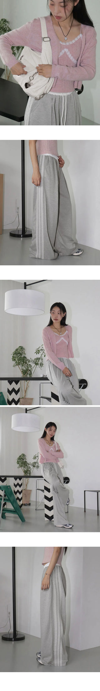 Poring Race Track Color Block Training Jersey Pants