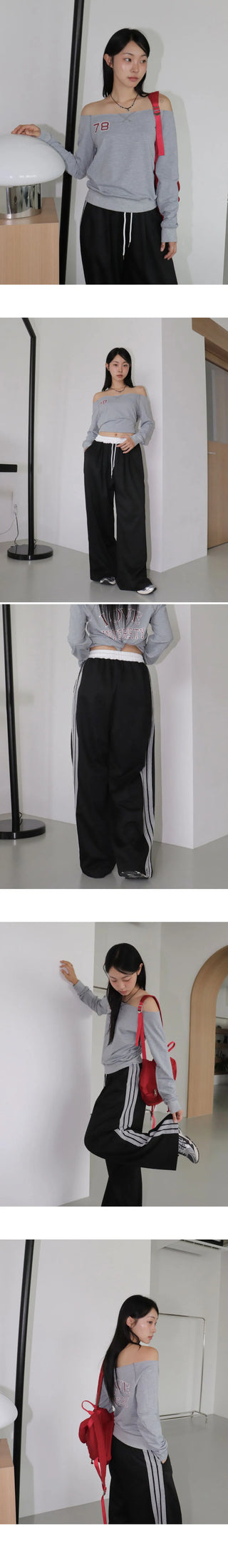 Poring Race Track Color Block Training Jersey Pants