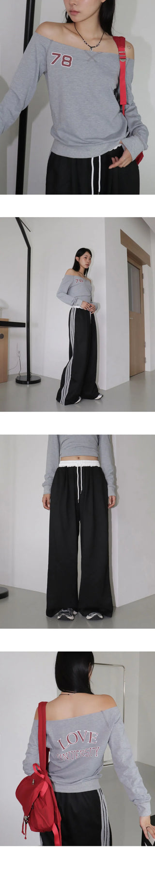 Poring Race Track Color Block Training Jersey Pants