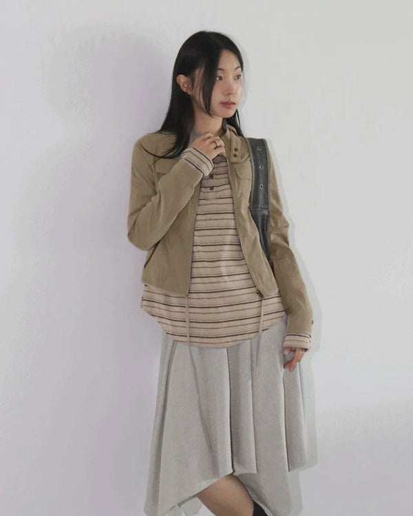 Vital Vintage Line Split Zipper Pocket Jacket