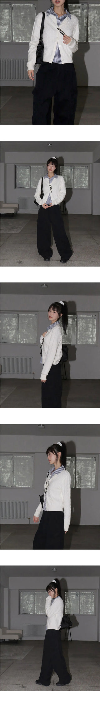 Katy Twisted Basic Round Knitwear Cardigan