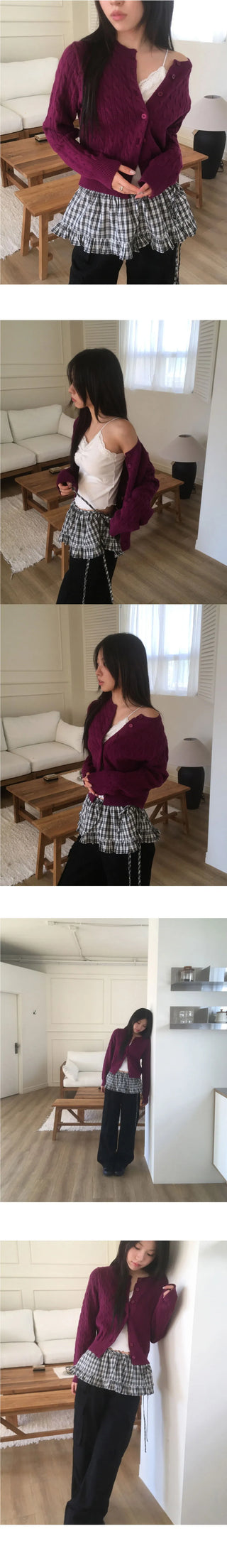 Katy Twisted Basic Round Knitwear Cardigan
