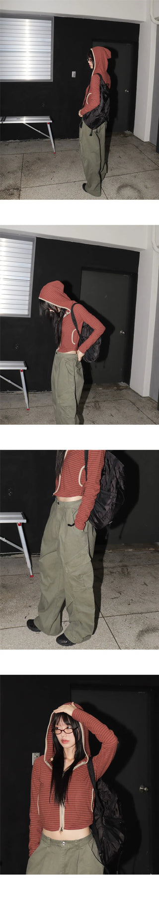 Vinic Pintuck Balloon Fit Diagonal Pocket Two Way Cargo Pants