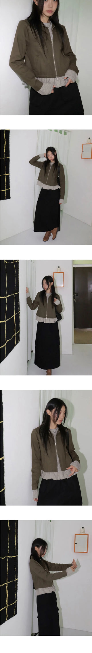 Weden Zuri Banding Cotton Cargo Long Skirt